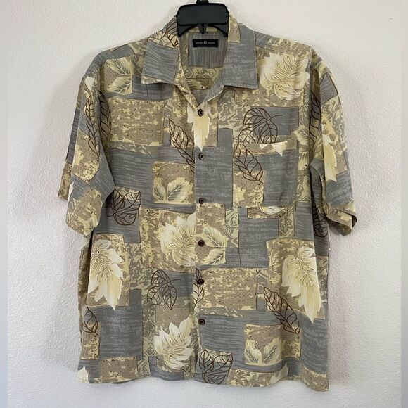 Cotton Traders 100% Silk Hawaiian Shirt Size XL - Picture 1 of 3